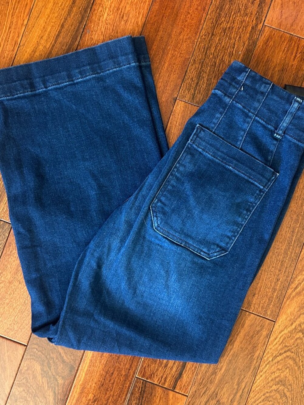 Pilcro The Skipper Jeans 27 High Rise Wide Leg Sailor Dark Wash Anthropologie - Picture 4 of 6